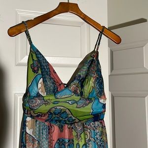 *NEW PICS* Floor length empire waist dress,  Fully lined, V neck